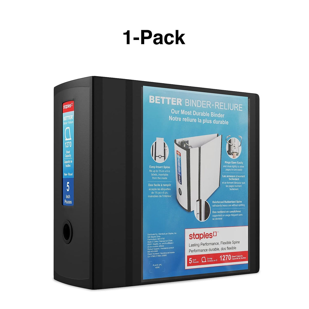 Staples Storage Binder ST55821-CCVS, 5-Inch, 2 Count – view 7