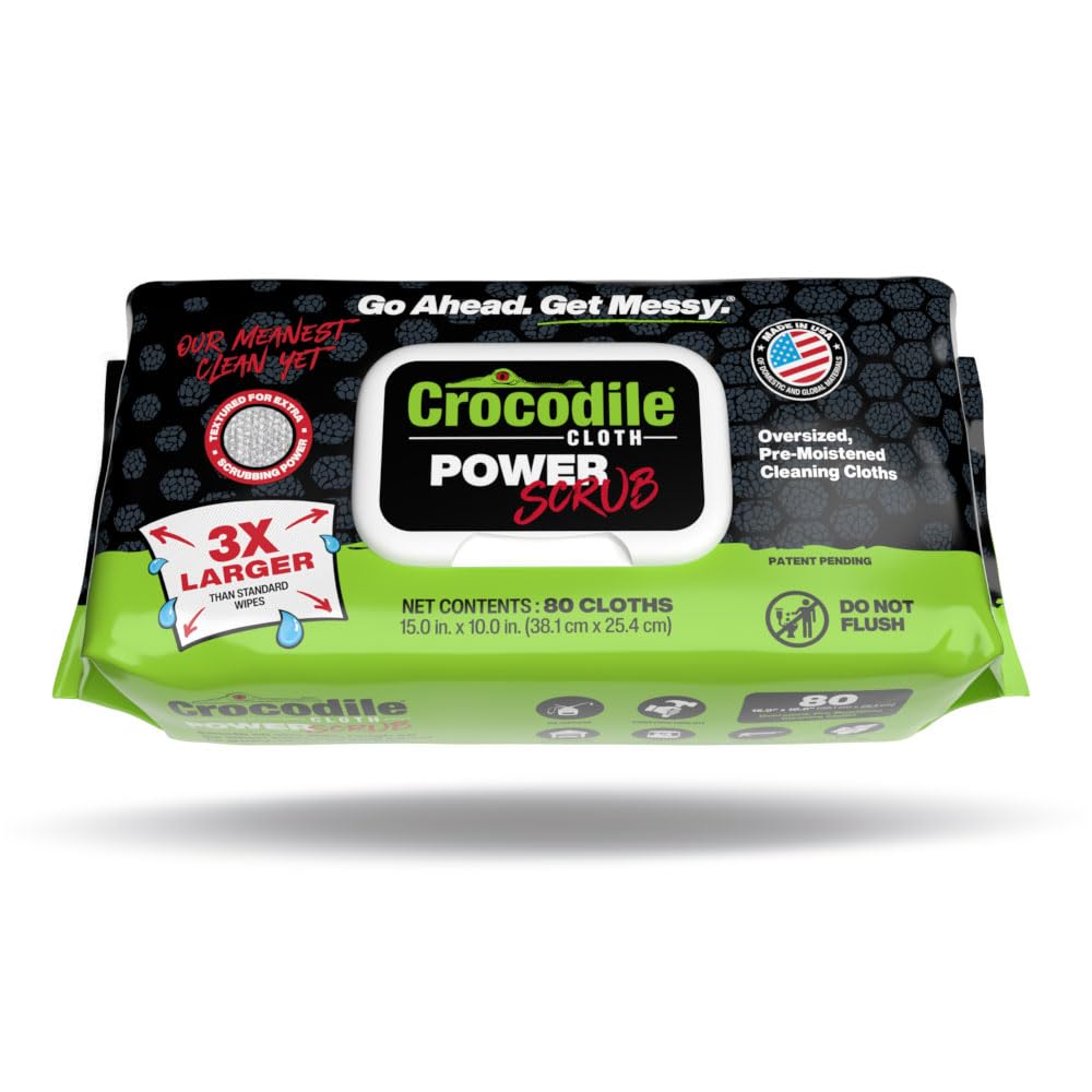 Crocodile Cloth Surface Cleaning Wipe 6500-080, 80 Count