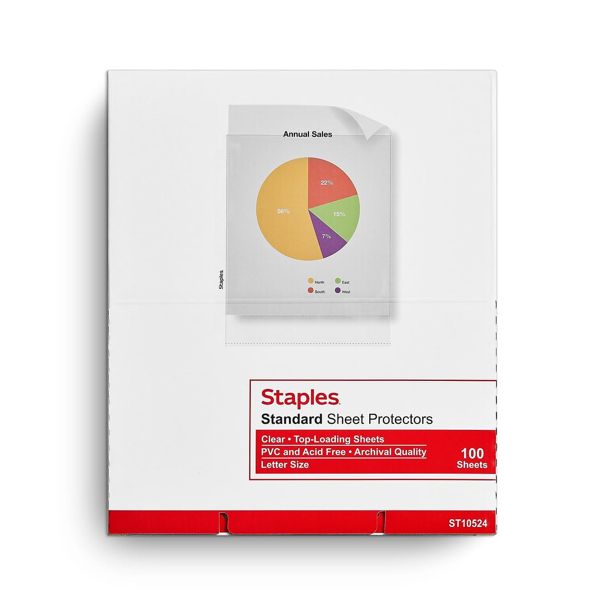 Staples Card Document Sleeve ST31866/31866, 8.5" x 11", 100 Count