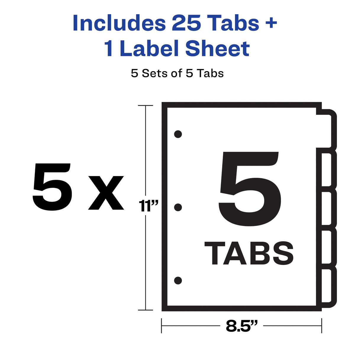 Avery Binder Divider 11436, 5 tab – view 6