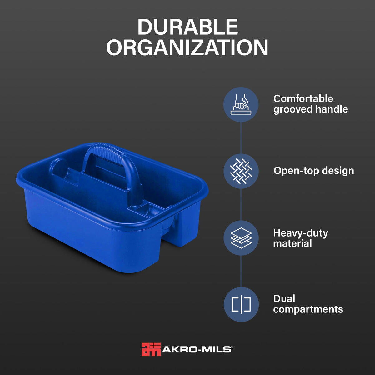 Akro-Mils Caddy 09185BLUE, 3 Panel – view 3