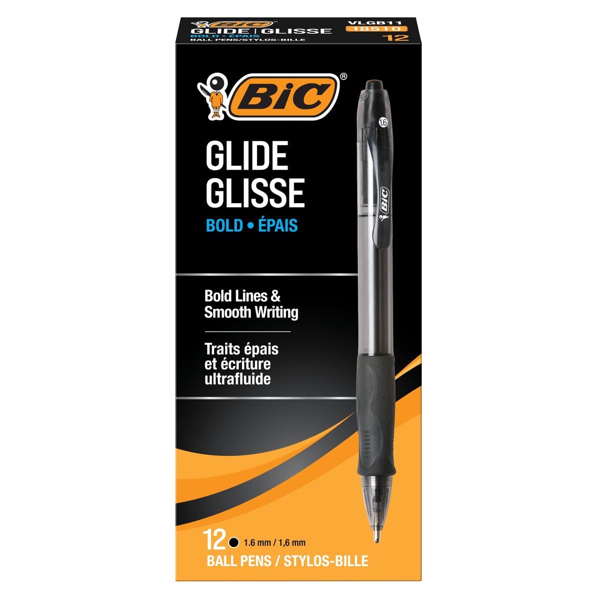 BIC Writing Instrument VLGB11-Blk, 12 Count