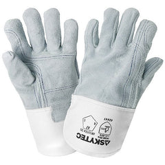 Globus Leather Cut Glove, Safety Cuff, 9/L, Pair