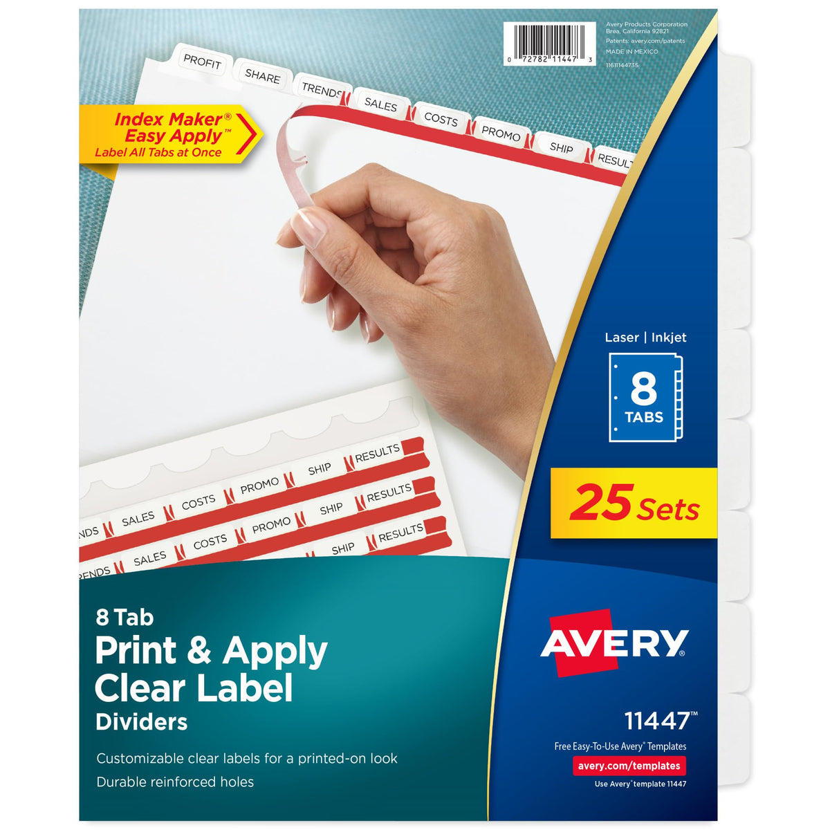 Avery Binder Divider 11447, 8 tab