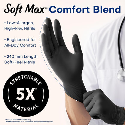 Supmedic Protective Glove SKF-Black, Large, 100 Count – view 3