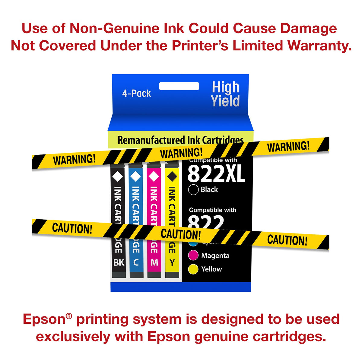 Epson Inkjet Printer Ink T822XL-BCS, High Yield / Standard Yield – view 4