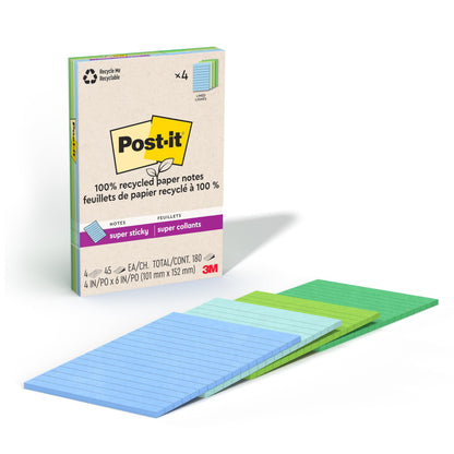 Post-it Self Stick Note 4621R-4SST, 1" x 4.1"