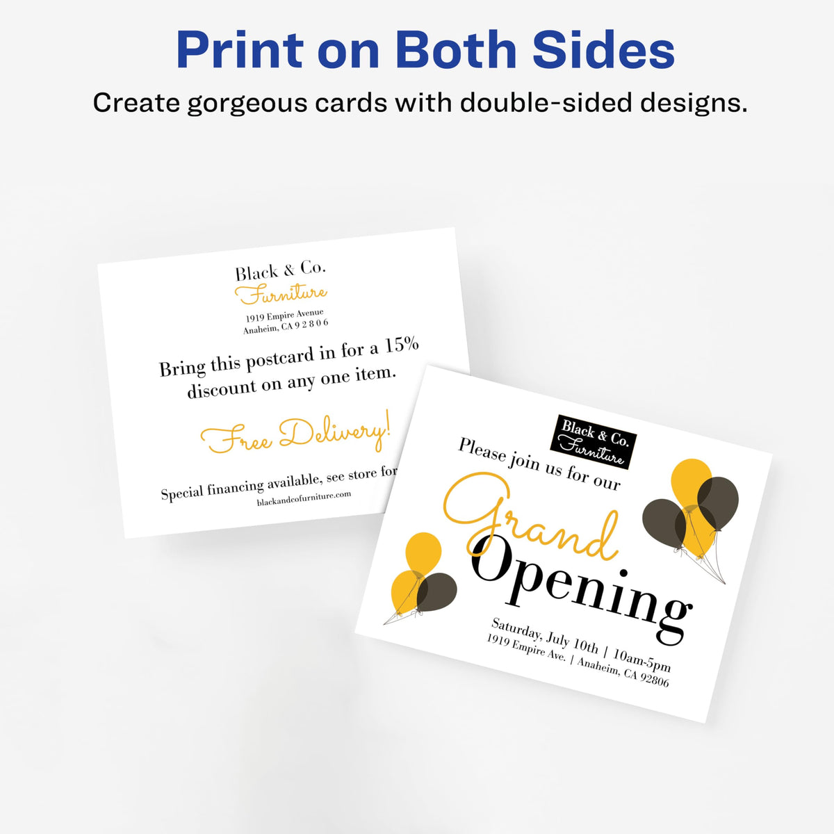 Avery Card Stock 3380, 4.25" x 5.5", 120 Count – view 3