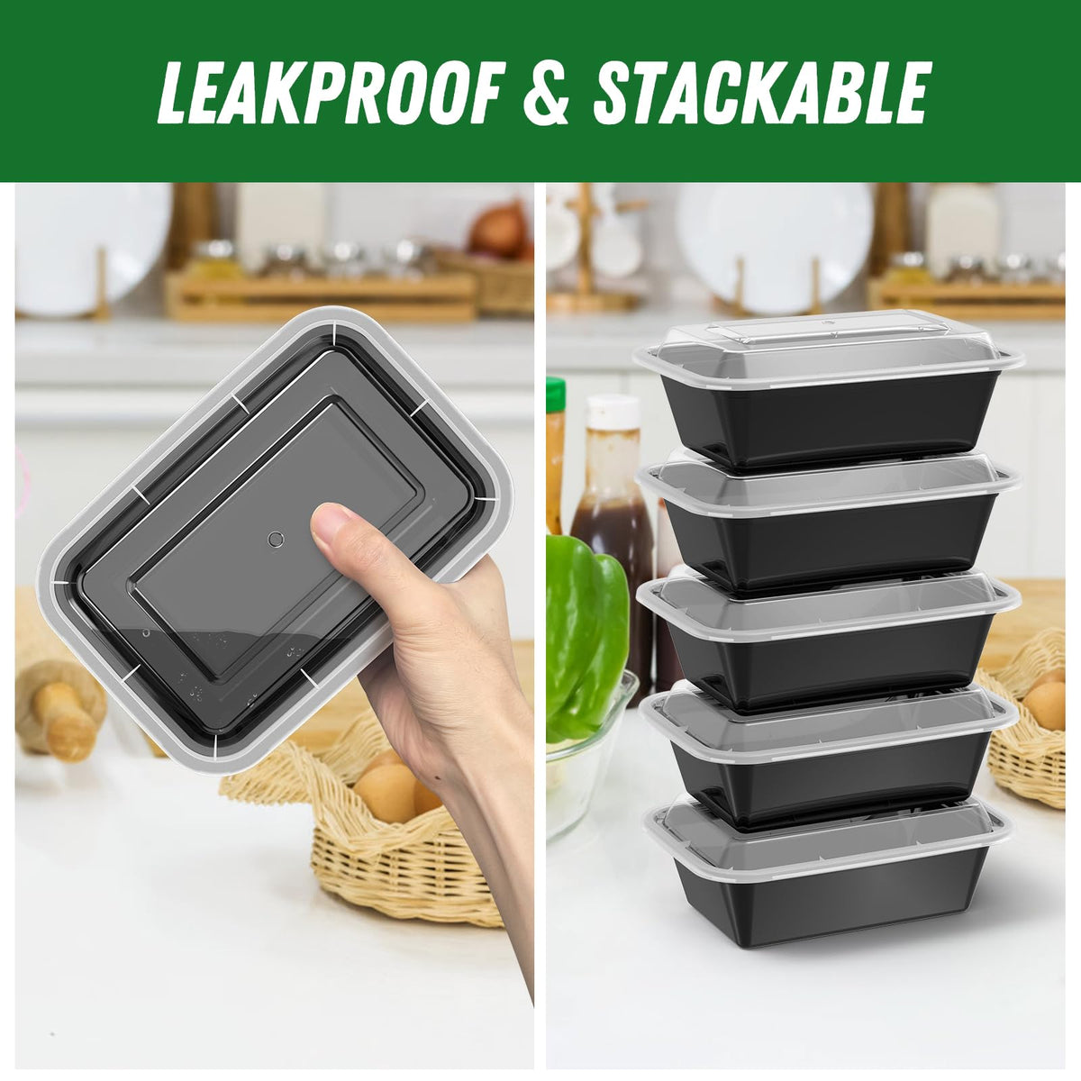 Dealusy Food Storage Container MPC24, 24 oz, 50 Count – view 4