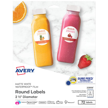 Avery Label 22856, 2.5", 600 Count