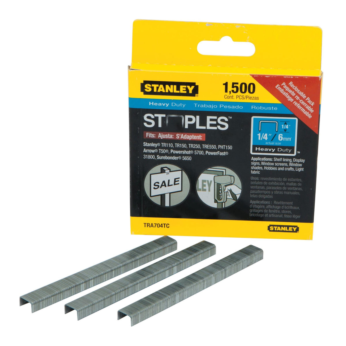 STANLEY Hardware Staple TRA704T, 1/4 Inch, 1000 Count – view 2