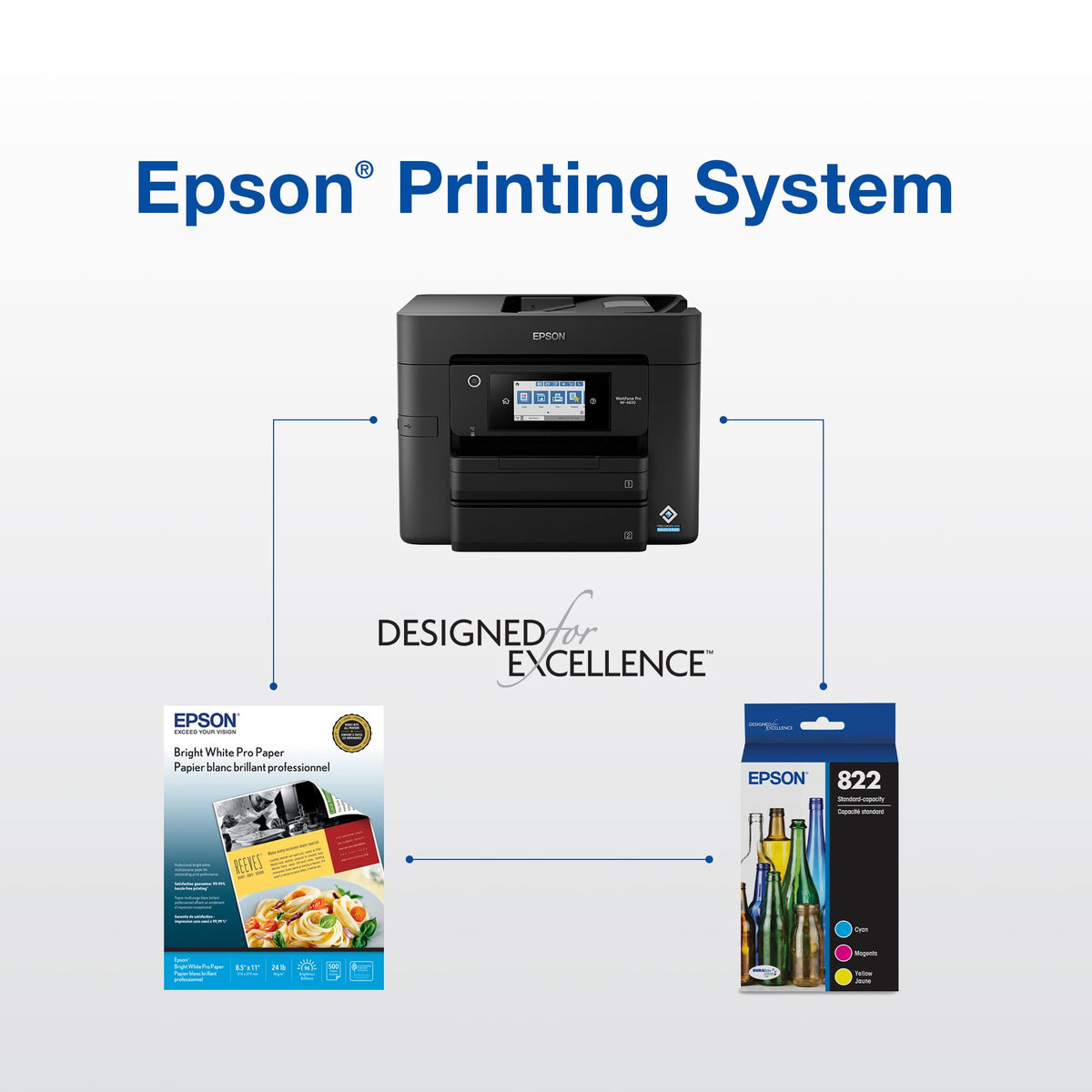 Epson Inkjet Printer Ink T822120-BCS, Standard Yield, 4 Count – view 6