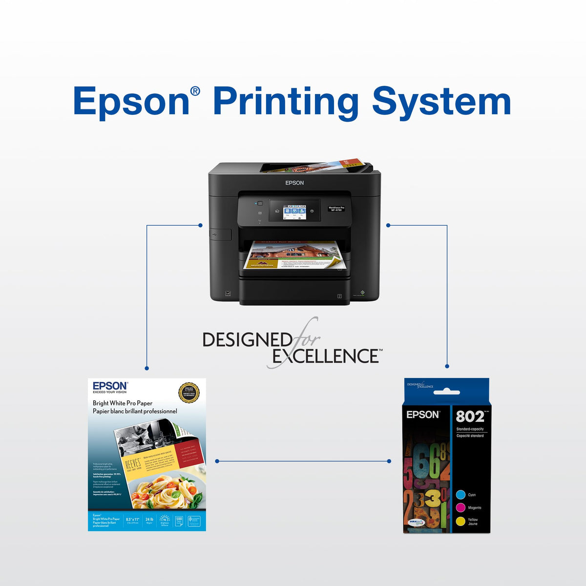 Epson Inkjet Printer Ink T802120-BCS, Standard Capacity, 4 Count – view 6