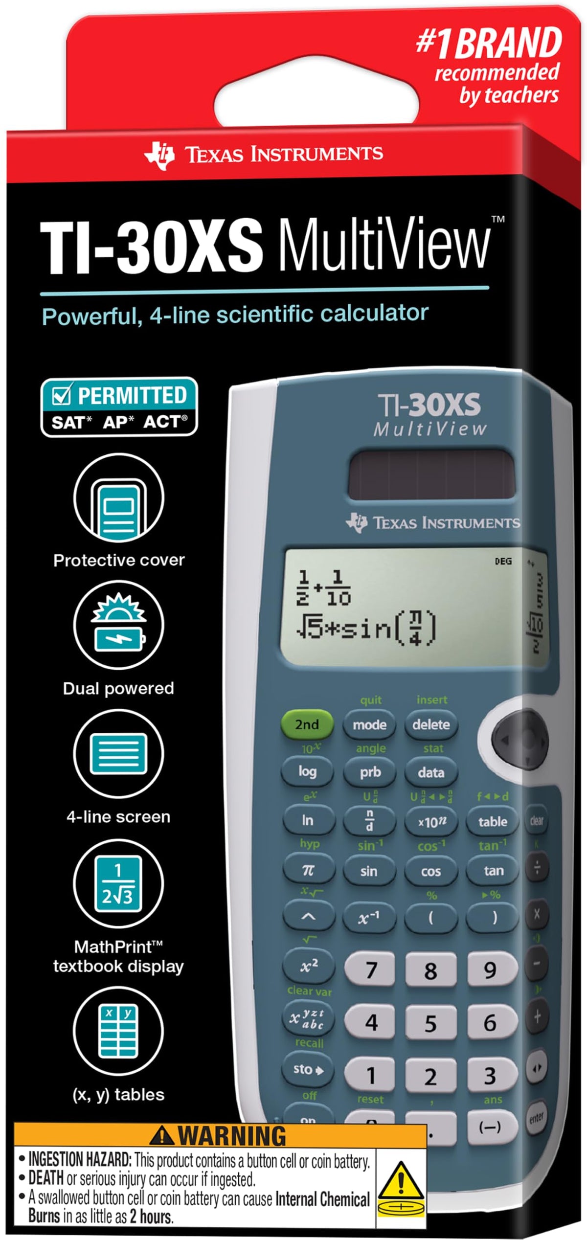 Texas Instruments Calculator 30XSMV/TBL/1L1/G – view 6