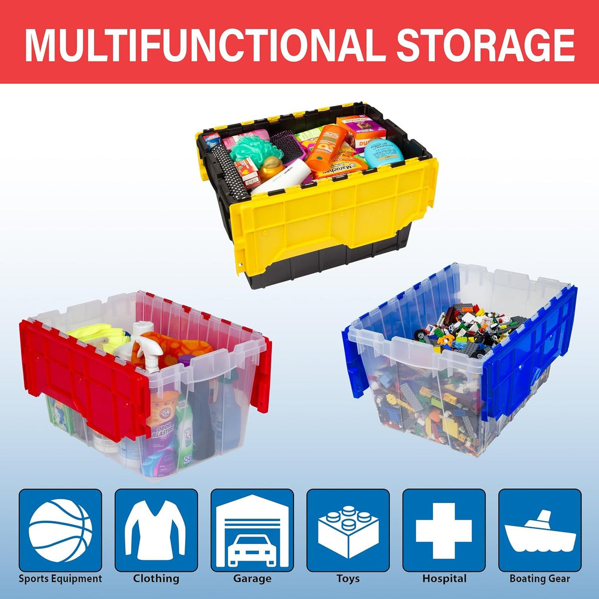 Akro-Mils Storage Box AKM66486CLDBL, 12 gal – view 4