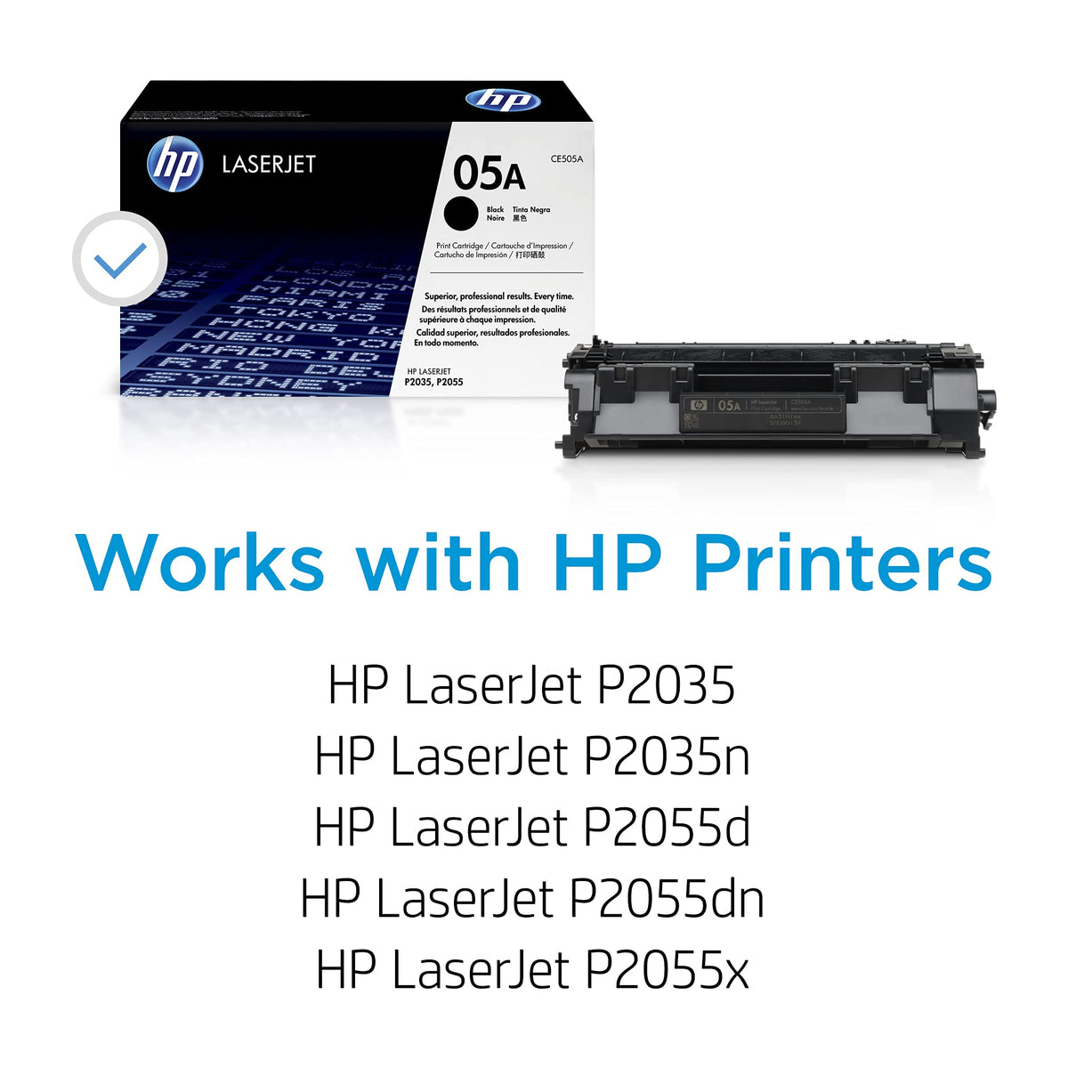 HP Laser Printer Toner CE505A, 1 Pack Toner – view 2