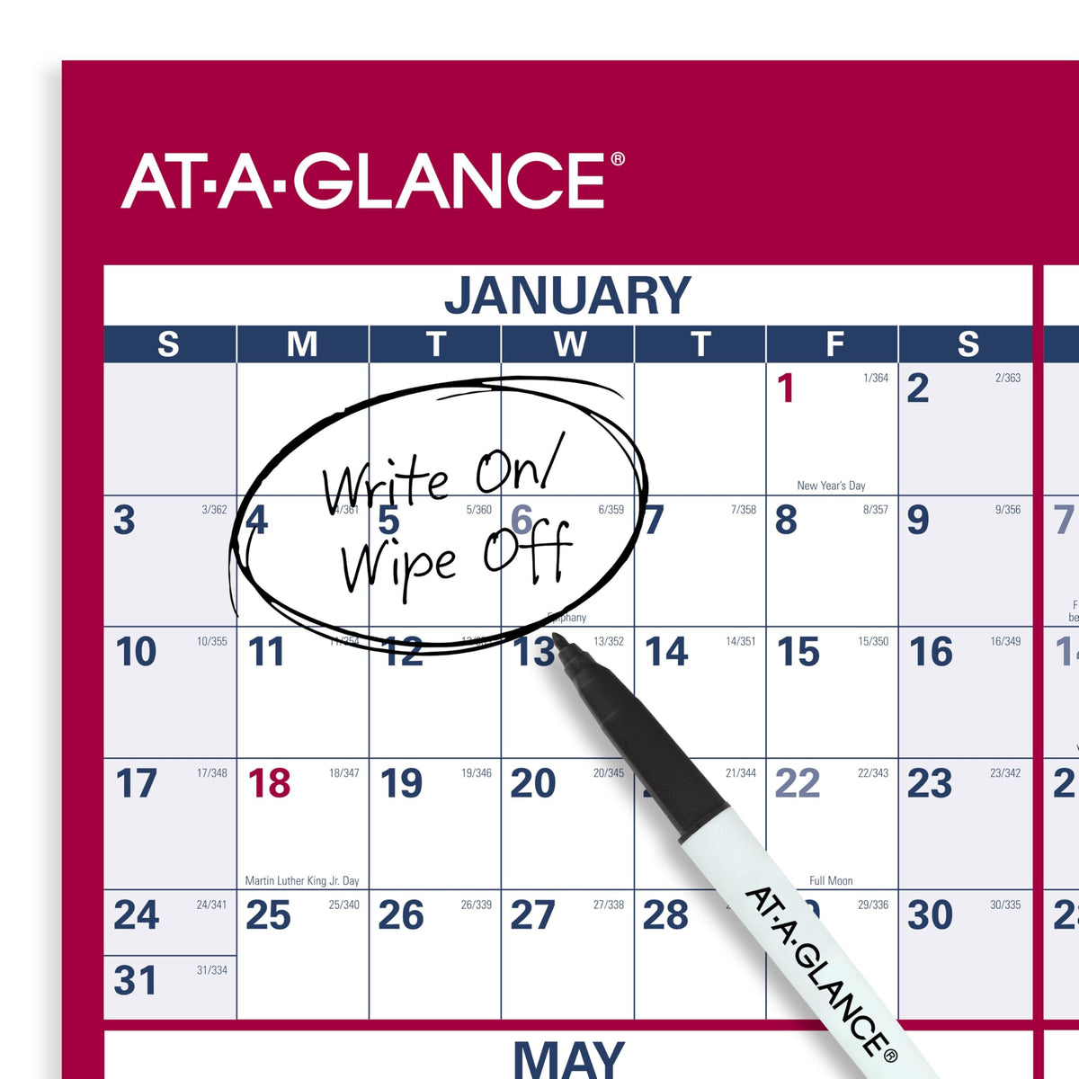 AT-A-GLANCE Calendar PM32628, 48"W x 32"H – view 2