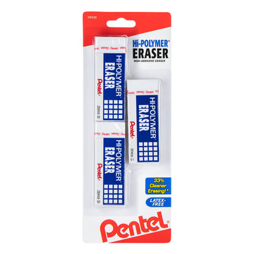 Pentel Eraser ZEH10BP3-K6, 3 Pack