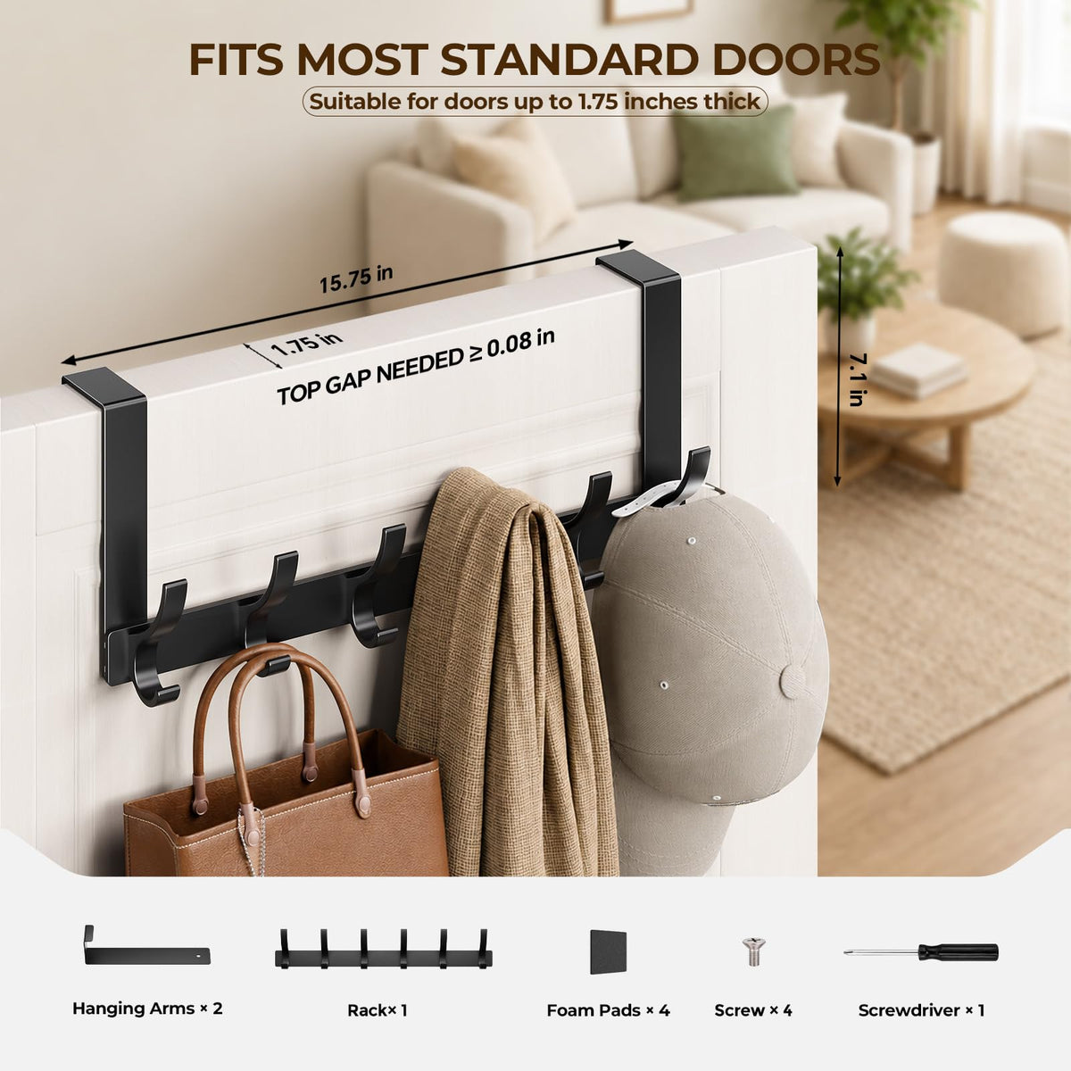 Optish Storage Hook door hook, 1 Pack-12 Hooks – view 2