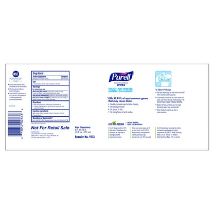 Purell Skin Cleaning Wipe 9113-06, 270 Count (Pack of 6), 1620 Count – view 2