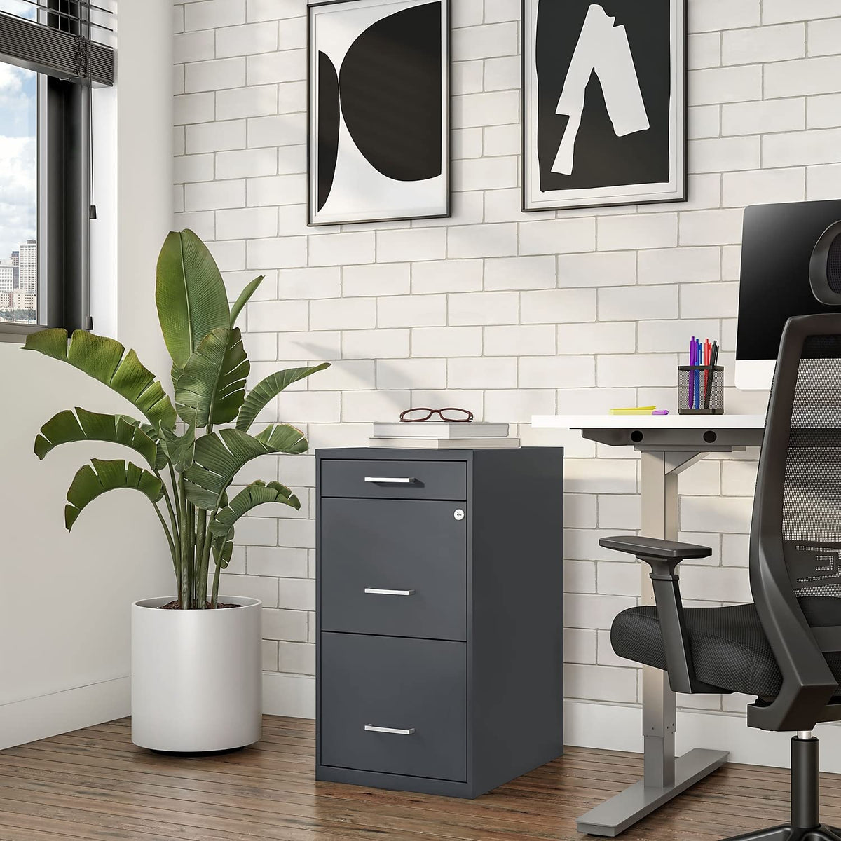 STAPLES Cabinet ST52154-CC, 18.9" D X 14.3" W X 26.8" H – view 8
