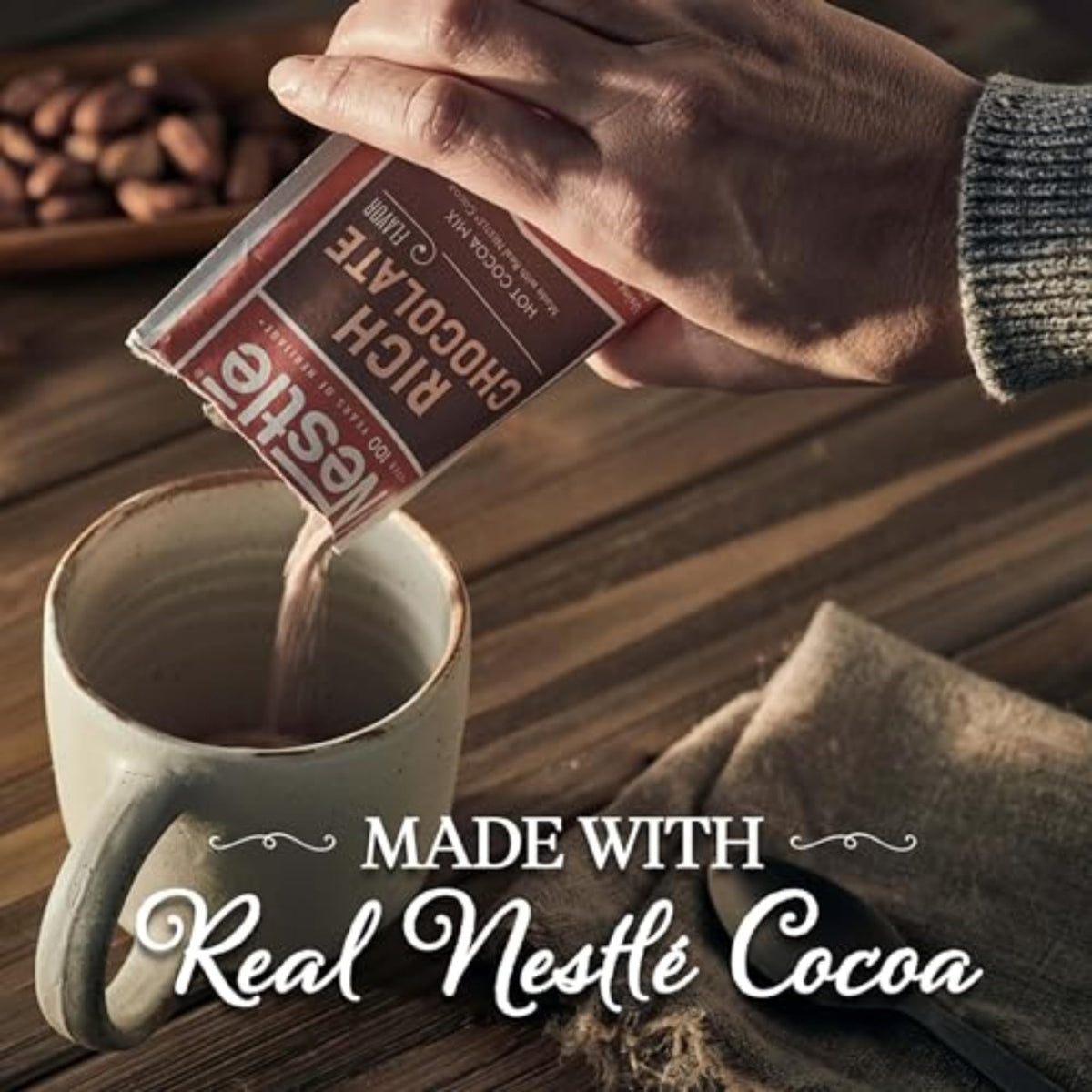 Nestle Hot Cocoa Flavored Drink Concentrate NES25485, 35.5 Ounce – view 2