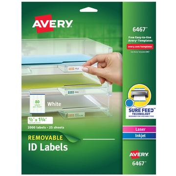 Avery Label 6467, 1/2" x 1 3/4"