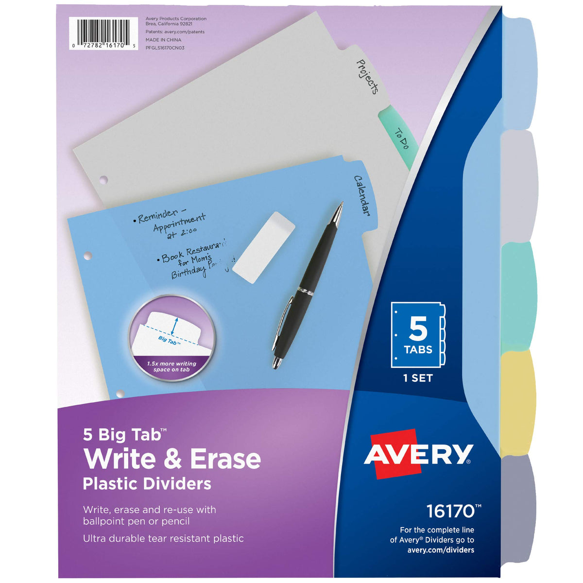 Avery Binder Divider 16170, 1-Pack