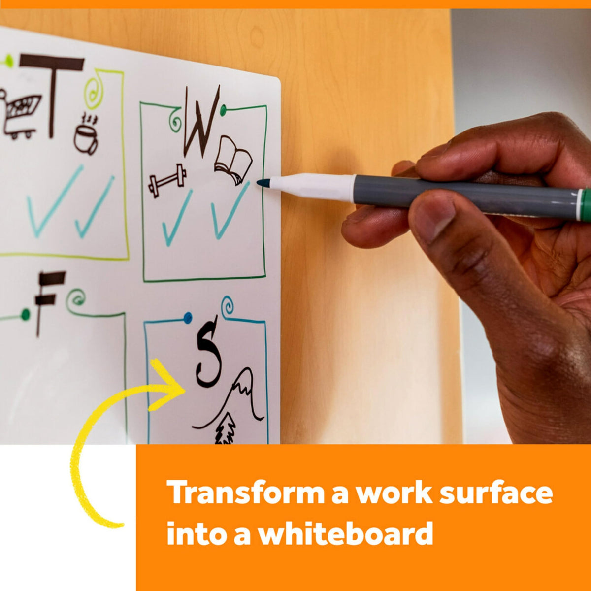 Post-it Writing Board DEF4x3, 4 ft x 3 ft – view 6
