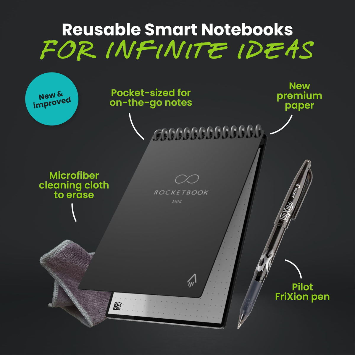 Rocketbook Blank Book MNOSDT-ENAM-BLK-01, New Mini – view 3