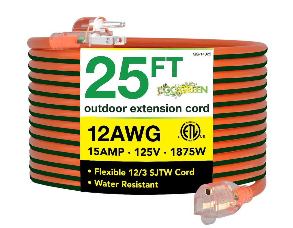 Power By GoGreen Power Cord GG-13725, 25 ft