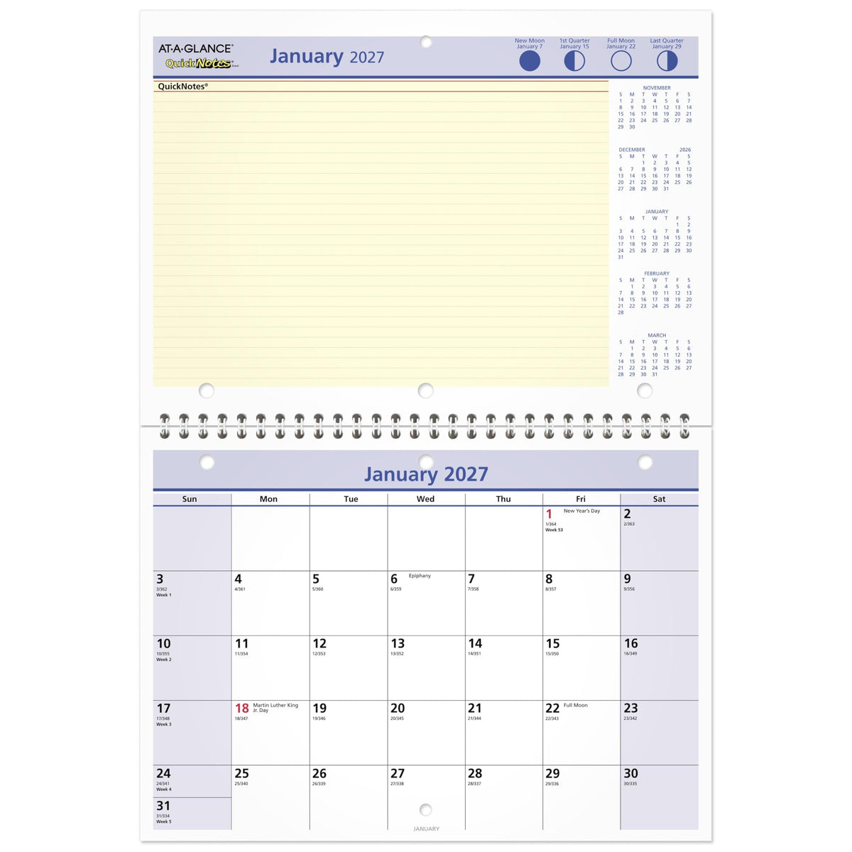 AT-A-GLANCE Calendar PM5028, 8"W x 11"H