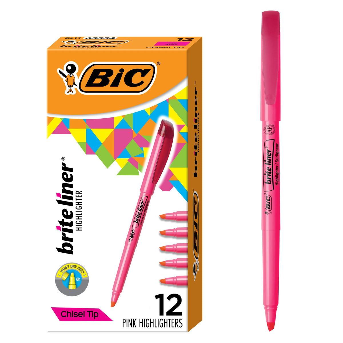BIC Marking Pen BL11 PNK, 12 Count