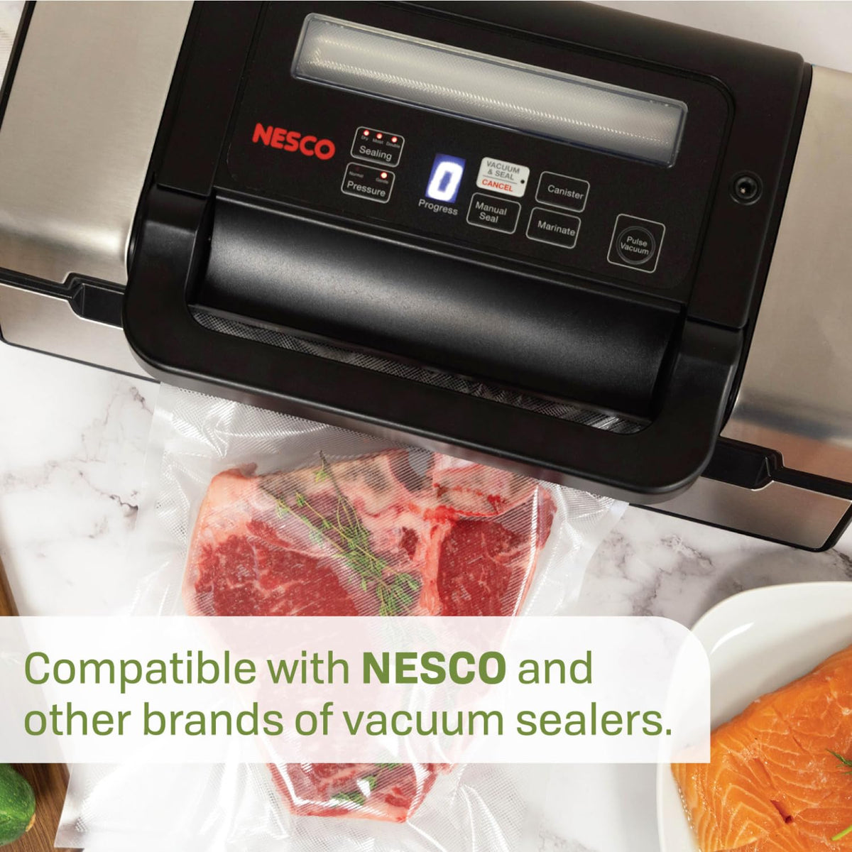 NESCO Food Storage Bag VS-03R, 8" x 20' – view 10