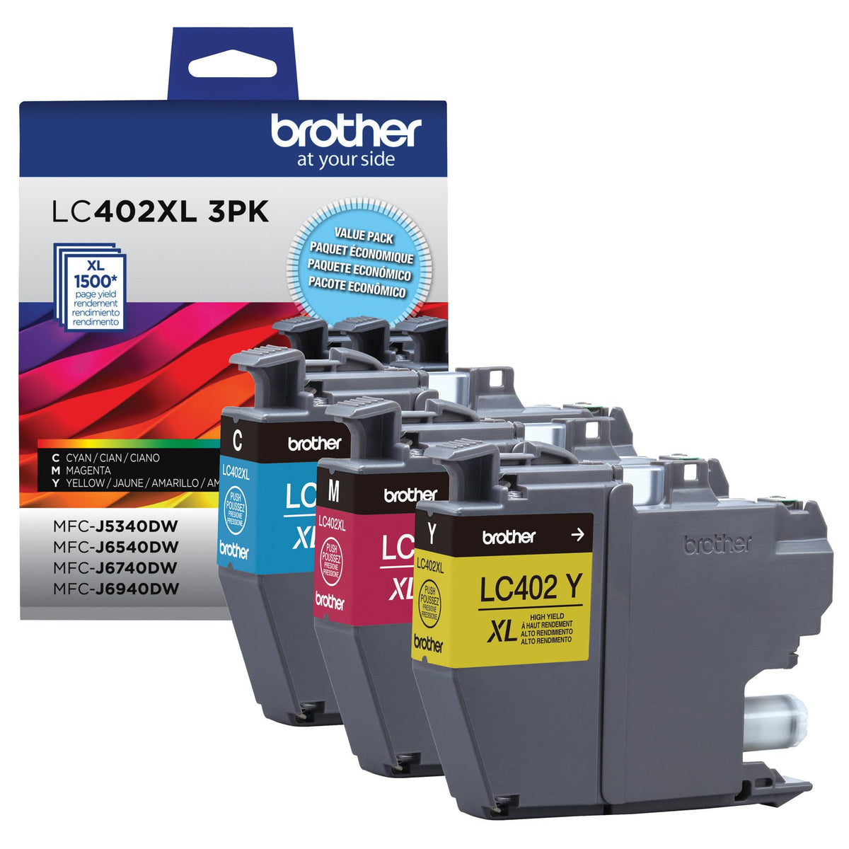 Brother Inkjet Printer Ink LC402XL3PKS, High Yield, 3 Count – view 2