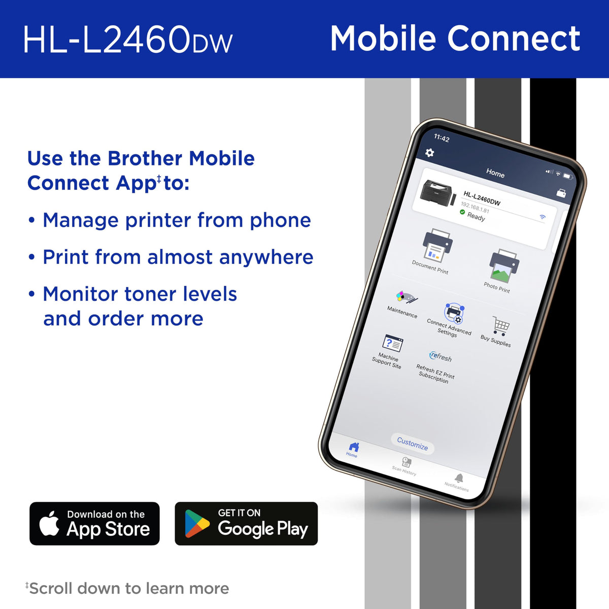 Brother Printer HLL2460DW, Standard – view 5