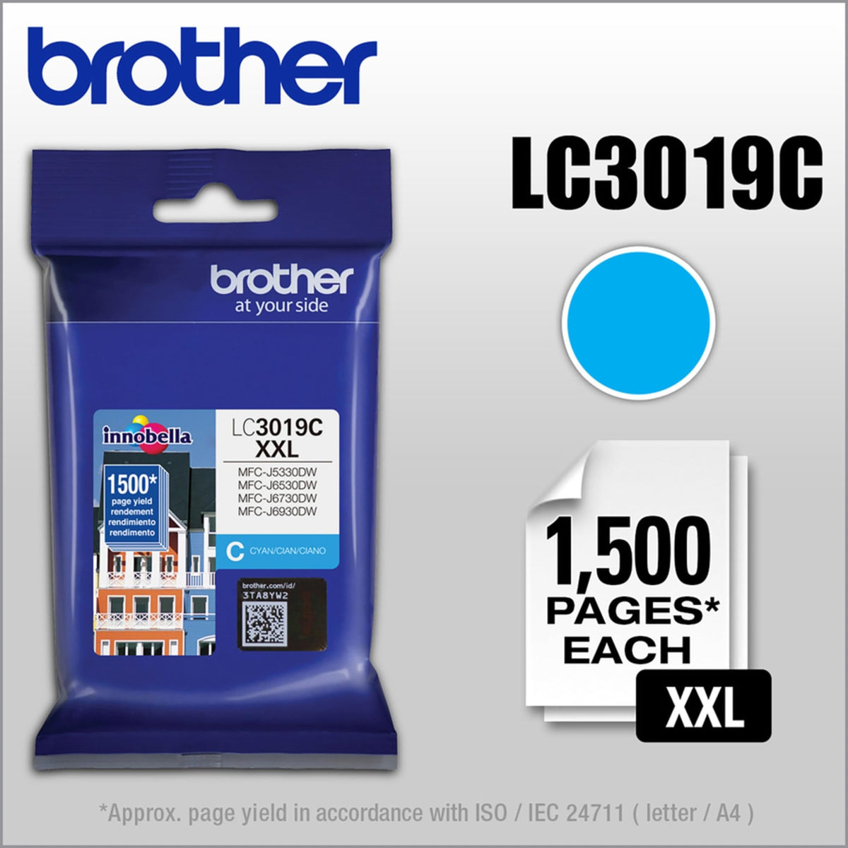 Brother Inkjet Printer Ink LC3019C, Super High Yield – view 5