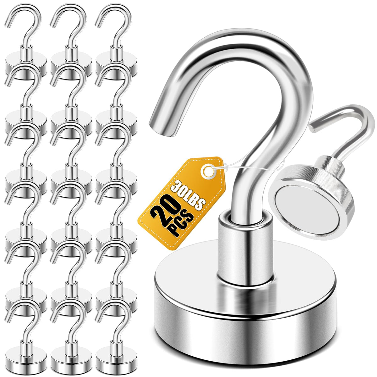 DIYMAG Storage Hook S16-20P, 0.63in, 20 Count
