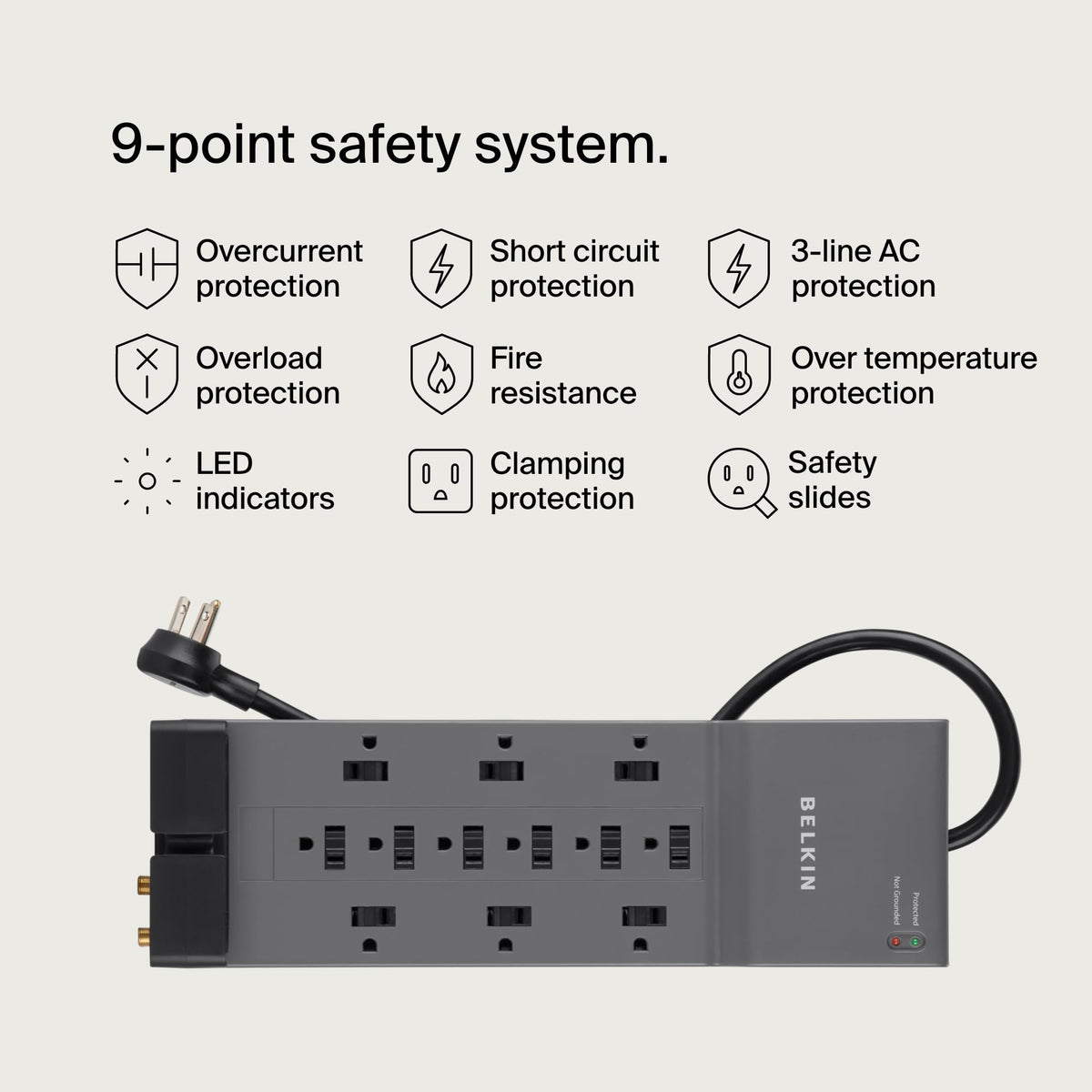 Belkin Power Strip BE112230-08, 8' – view 3