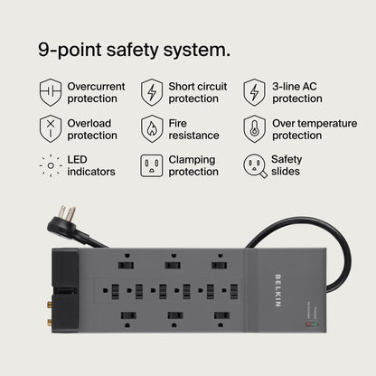 Belkin Power Strip BE112230-08, 8' – view 3