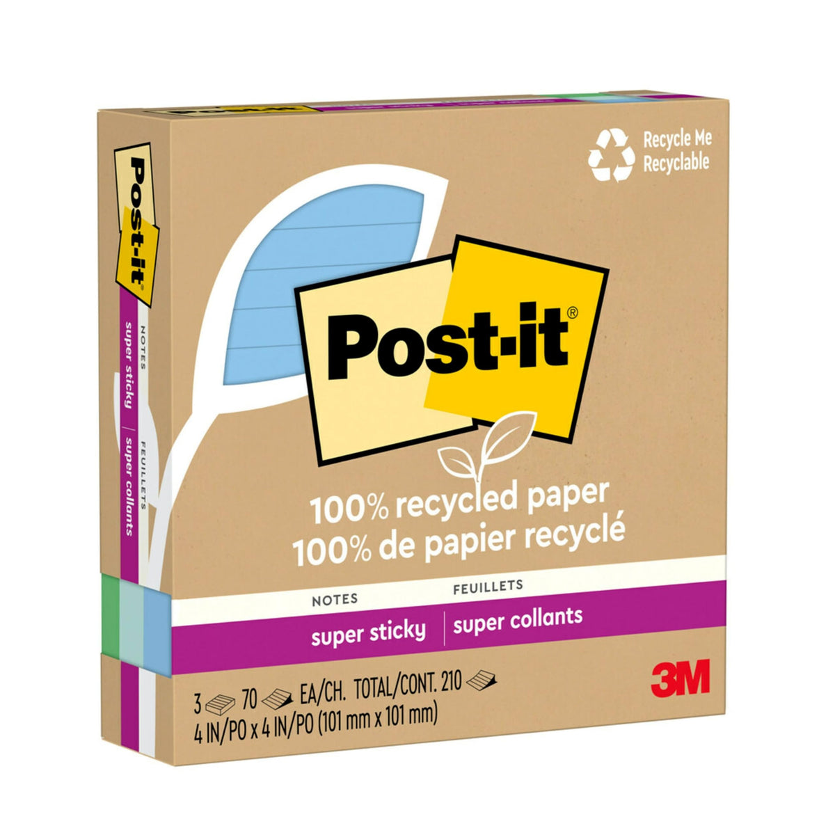 Post-it Self Stick Note 675R-3SST, 4" x 4", 3 Count – view 10