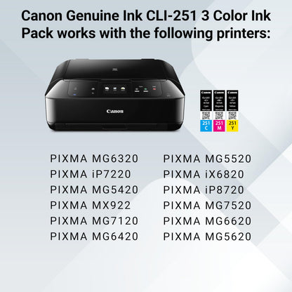 Canon Inkjet Printer Ink CLI251C, 3/Pack – view 5