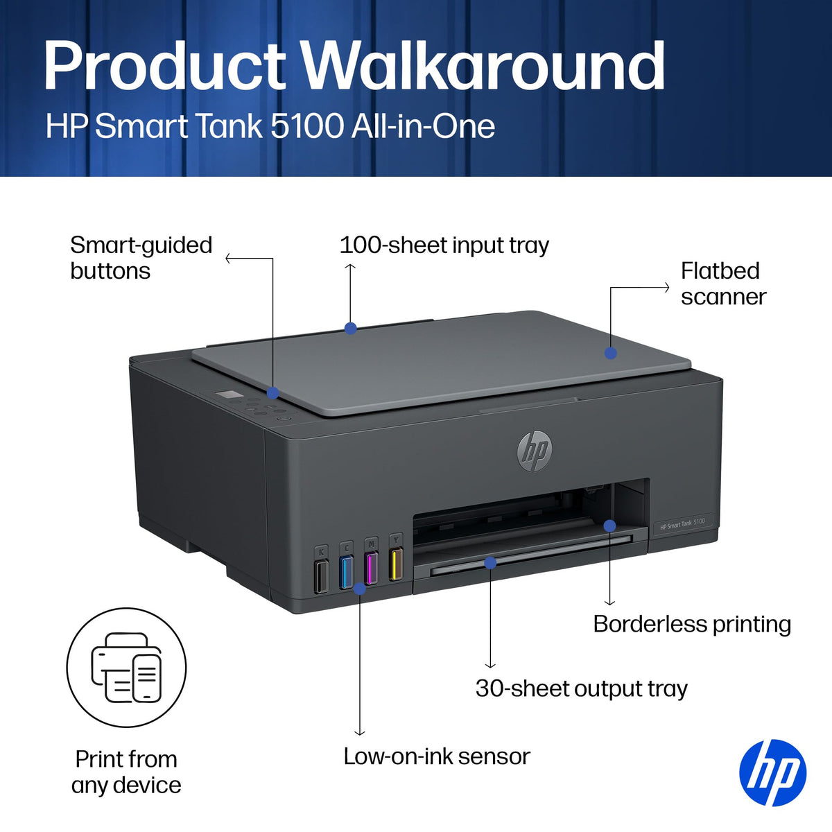 HP Printer D06BLA#B1H, one size – view 4