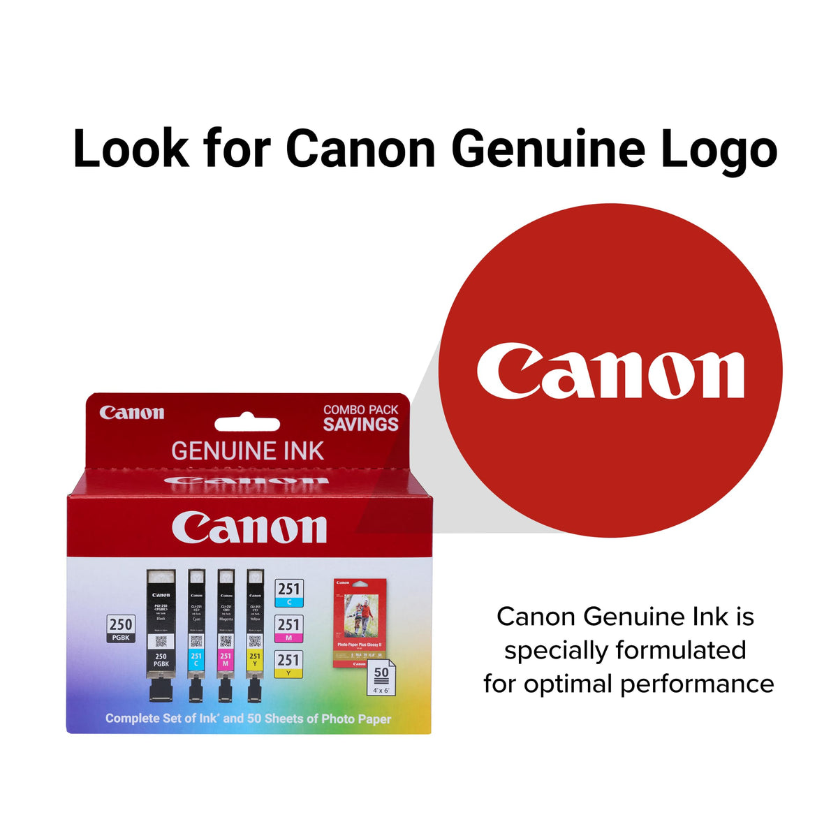 Canon Inkjet Printer Ink 6514B001, 50 Sheets, 4 Count – view 5