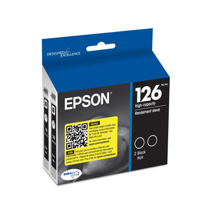 Epson Inkjet Printer Ink T126120-D2, Dual Pack, 2 Count