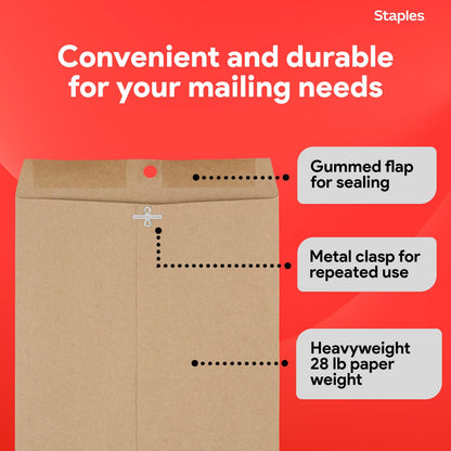 STAPLES Envelope ST19964-CC, 9'' x 12'', 100 Count – view 5