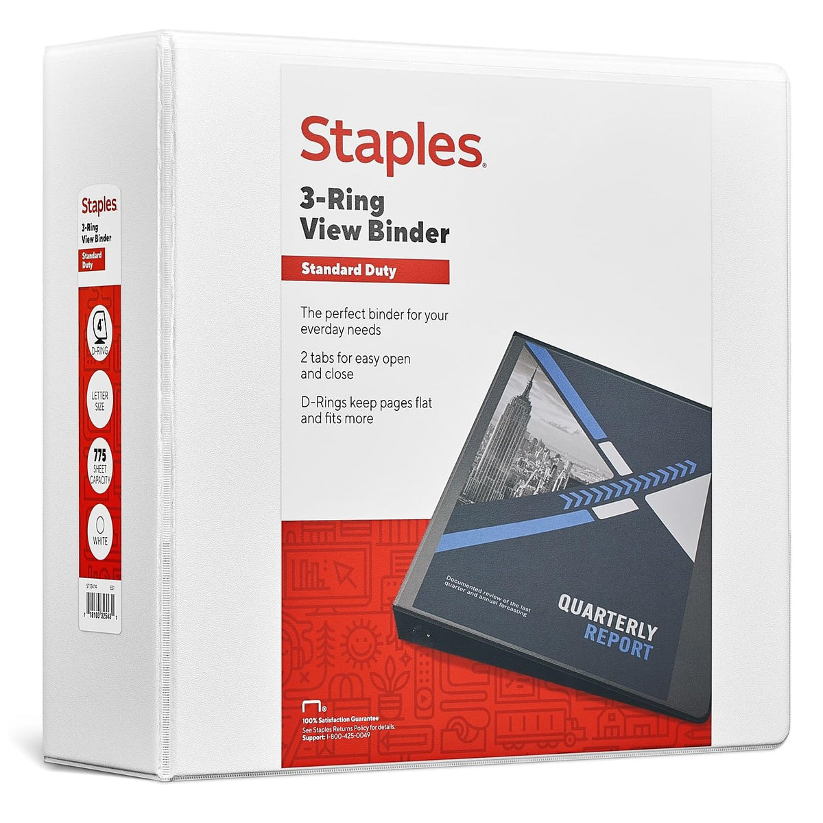 Staples Storage Binder 26358-CC, 4-Inch