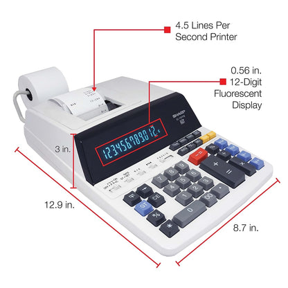 Sharp Calculator EL1197PIII, 8 5/8 x 12 7/8 – view 2