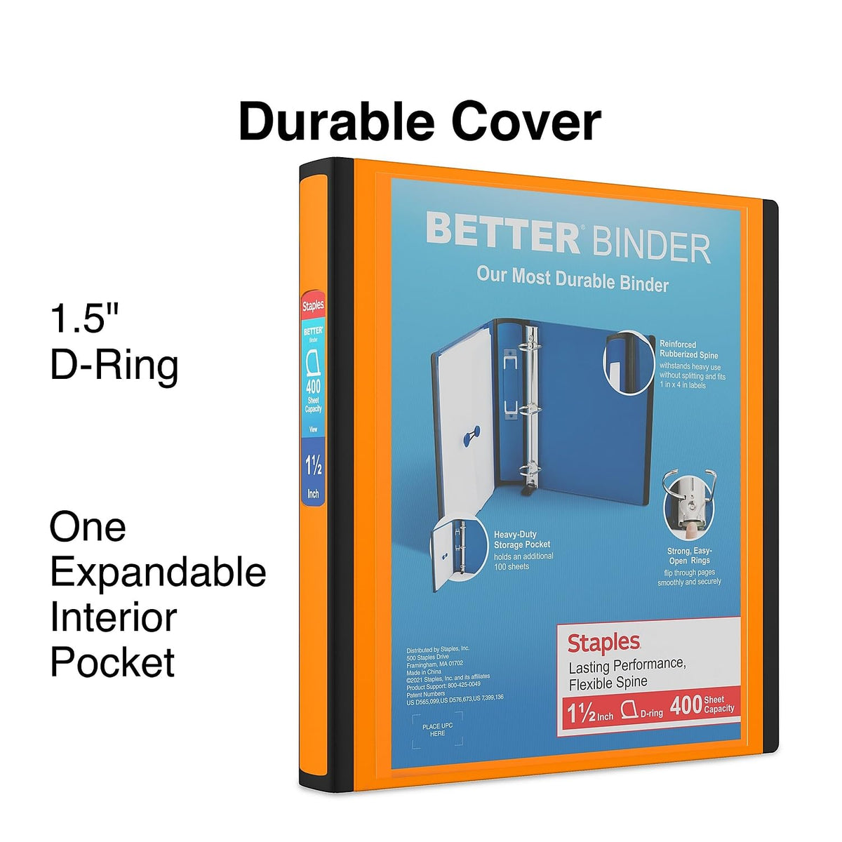 Staples Storage Binder ST55857-CCVS, 1.5-Inch, 3 Count – view 2