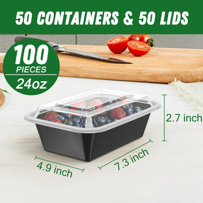 Dealusy Food Storage Container MPC24, 24 oz, 50 Count – view 2